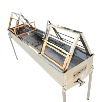FK-200-4 uncapping table with tank 200cm frame holder, 4 work stands
